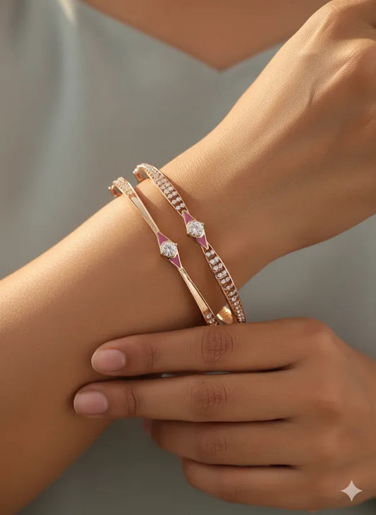 Ananya Bangles Rose Gold