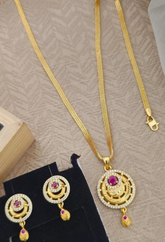 Rajshree Pendal set With Ear Ring