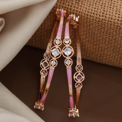 Veena Bangles (Rose Gold )