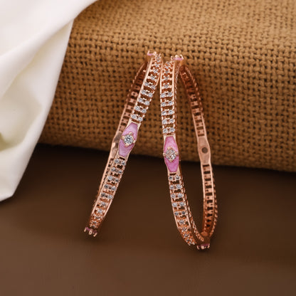 Ananya Bangles Rose Gold