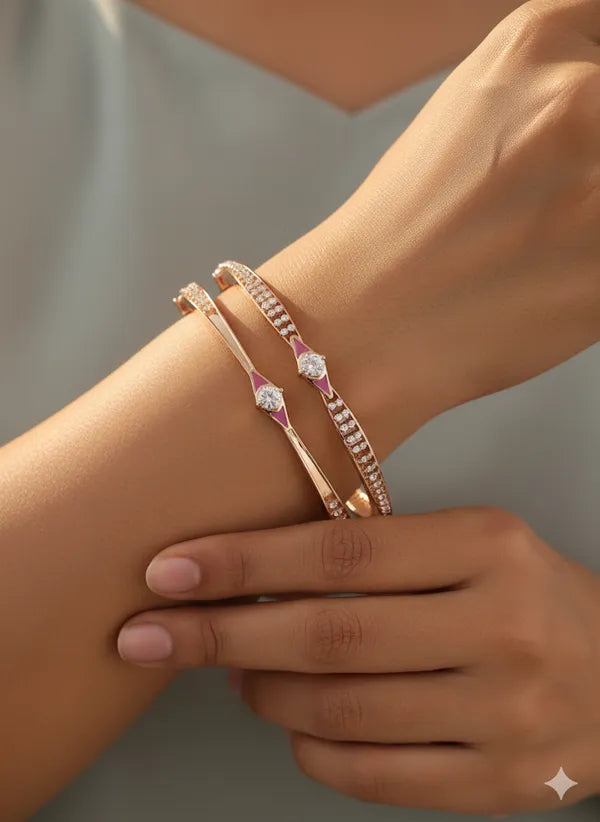 Ananya Bangles Rose Gold