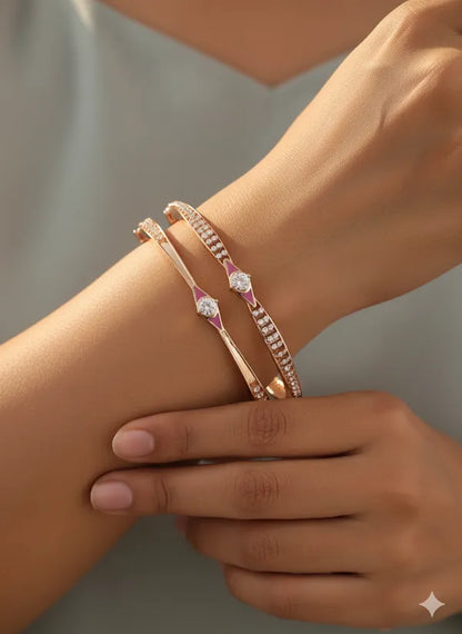 Ananya Bangles Rose Gold