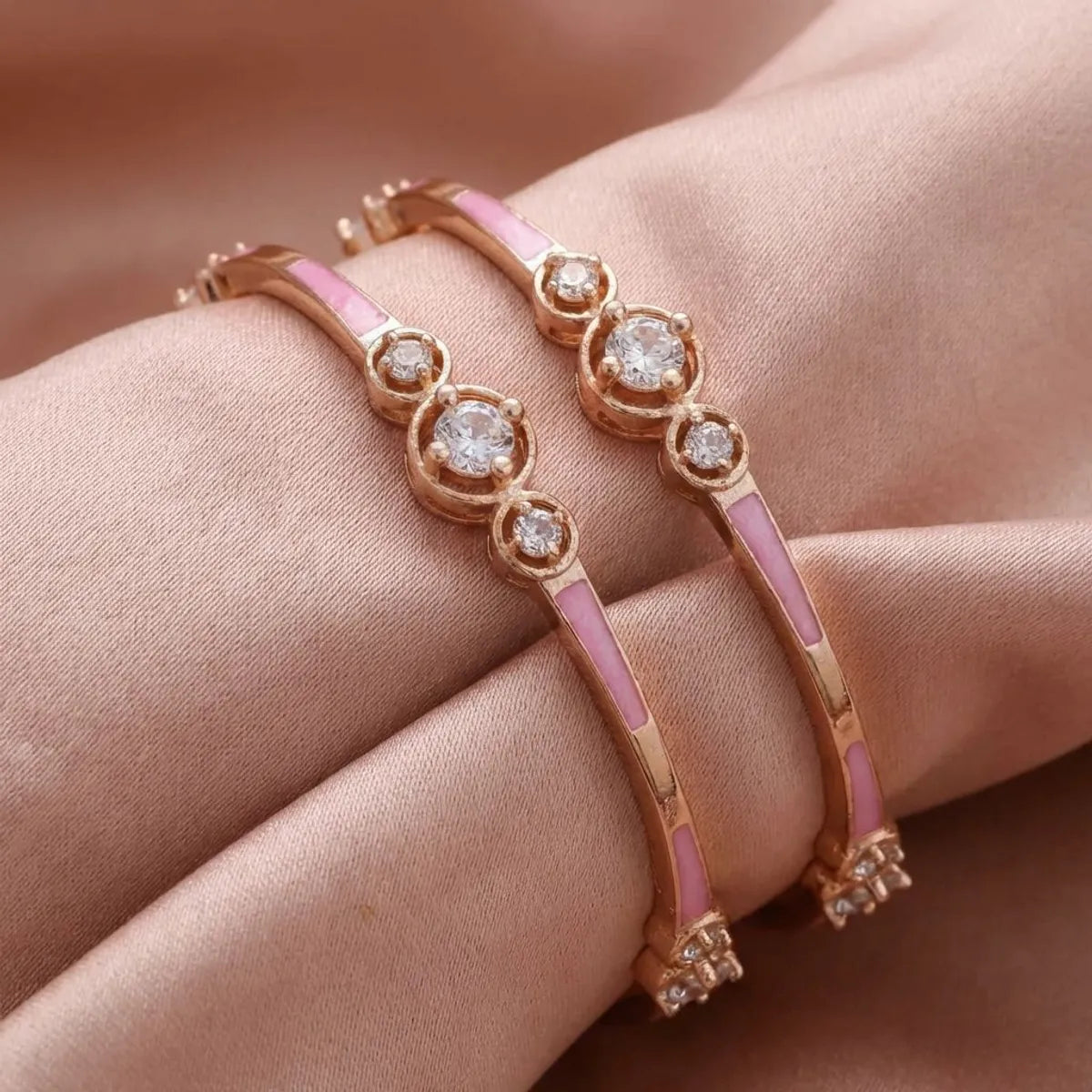 Veena Bangles (Rose Gold )