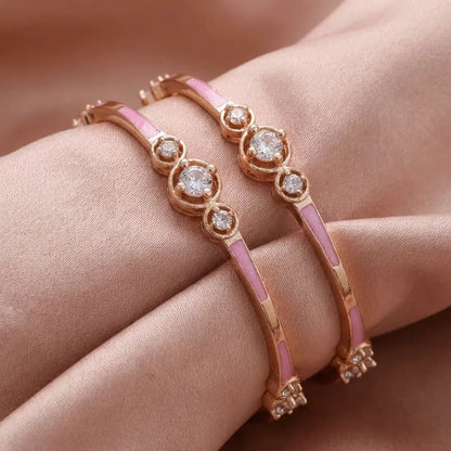 Veena Bangles (Rose Gold )