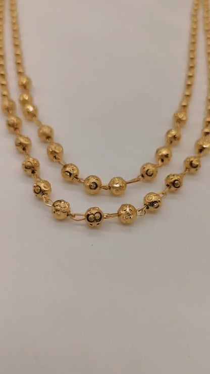 Stylish Two Layer Mala With Micro Gold Finish | Gift For Her